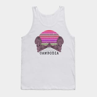 Angkor Thom Majesty: Cambodia's Ancient Wonder -- Purple Edition Tank Top